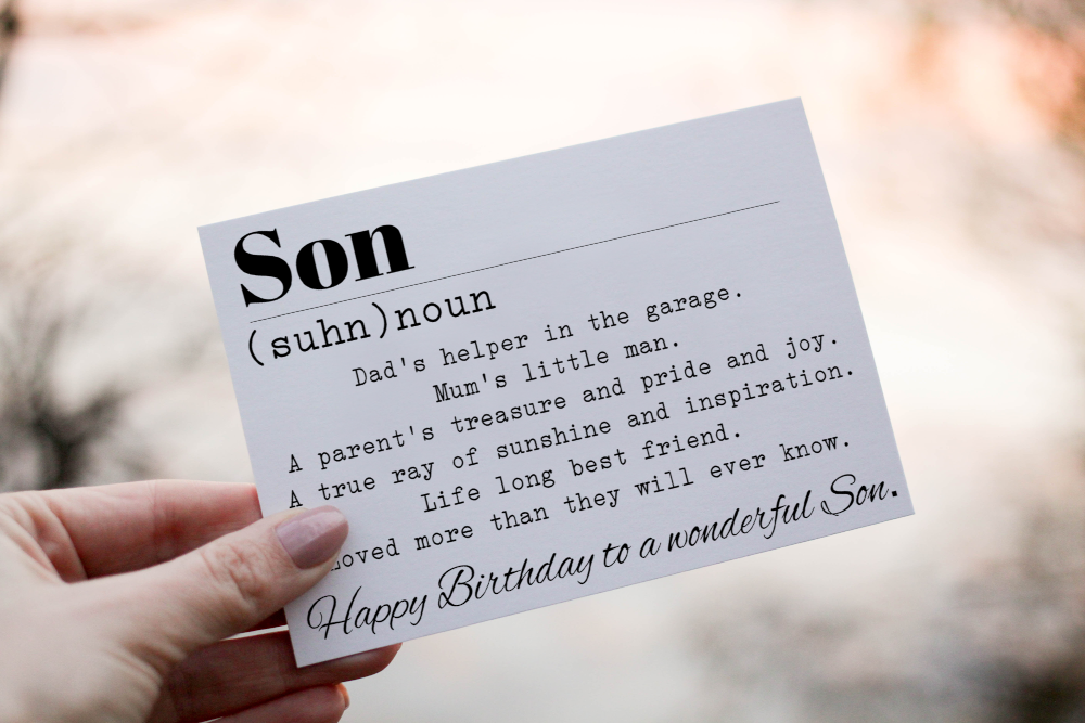 Son Birthday Card, Card for Special Son